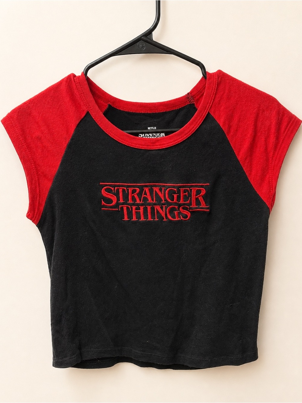 Urban Outfitters Stranger Things Raglan Baby Tee S/M NWT